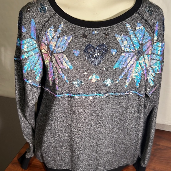 PINK, Victoria Secret, iridescent sweatshirt, XS, oversized - Picture 6 of 6
